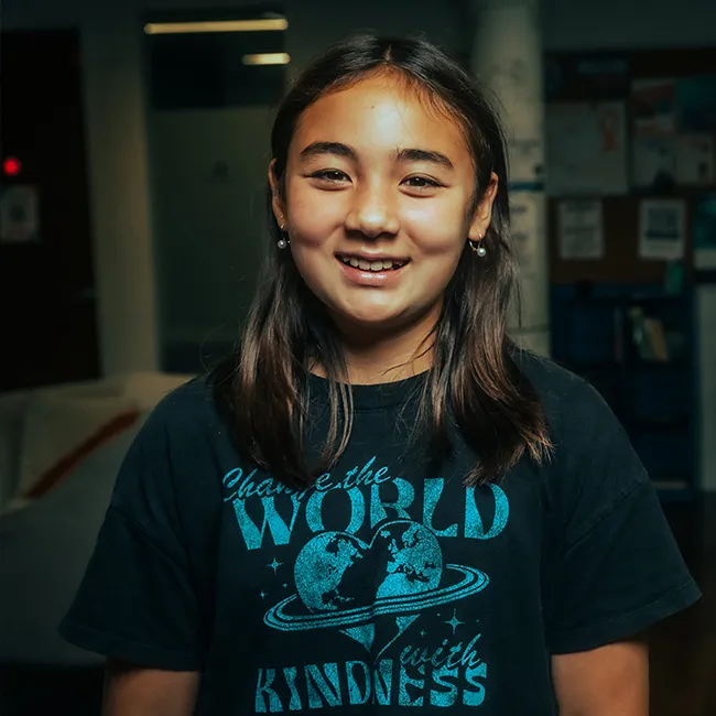 Middle school students at Templeton Academy